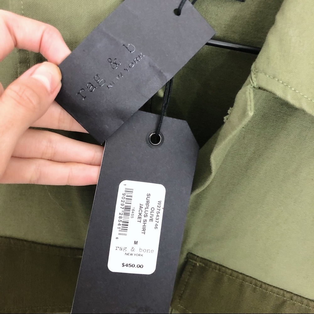 SOLD NWT Rag & Bone Button Military Shirt - Picture 4 of 8